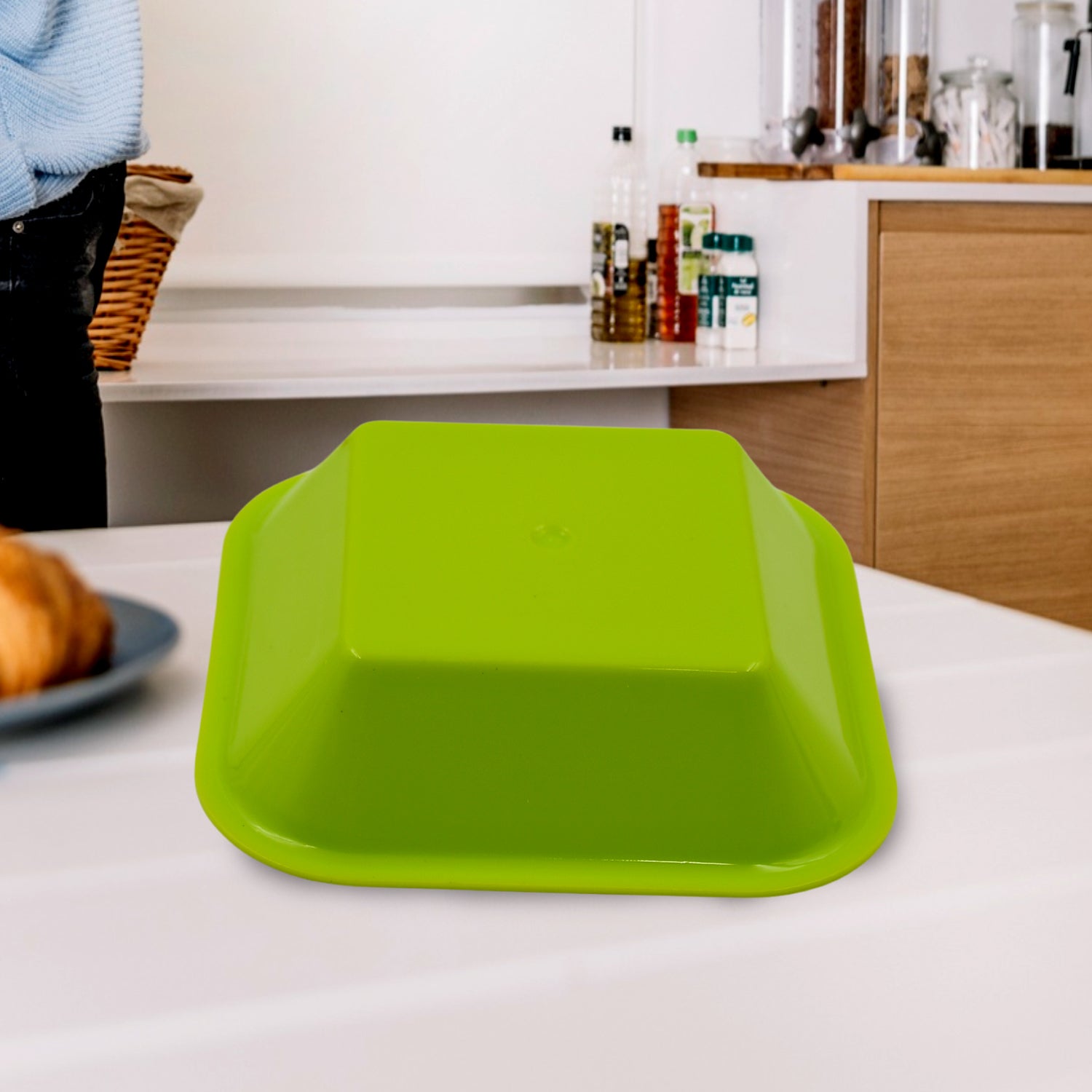 5561 Small Square Plastic Ice Cream Plate Snacks / Breakfast Plate, Kitchen Square Microwave Safe (4 Pcs Set) 5561 Small Square Plastic Ice Cream Plate Snacks / Breakfast Plate, Kitchen Square Microwave Safe (4 Pcs Set)